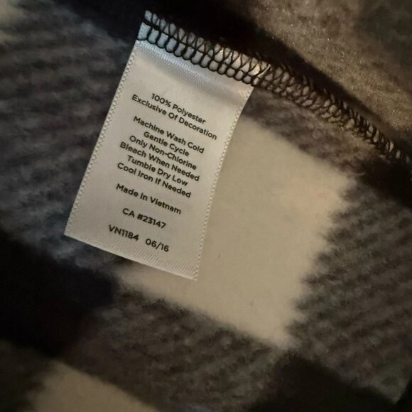 Talbots | Womens Black and White Soft Plaid Zippered Coat | Size 1X - Picture 7 of 7